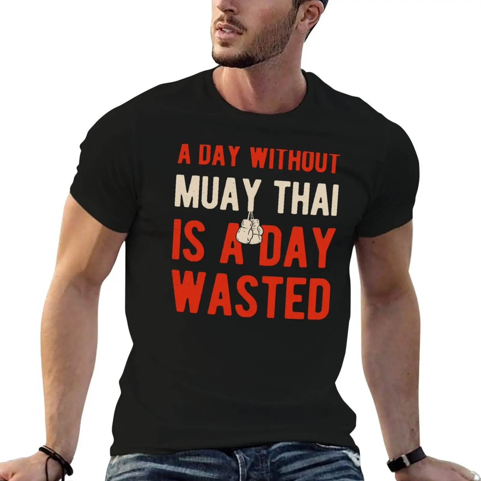 Funny Muay Thai T-Shirt Blouse customs Men's clothing