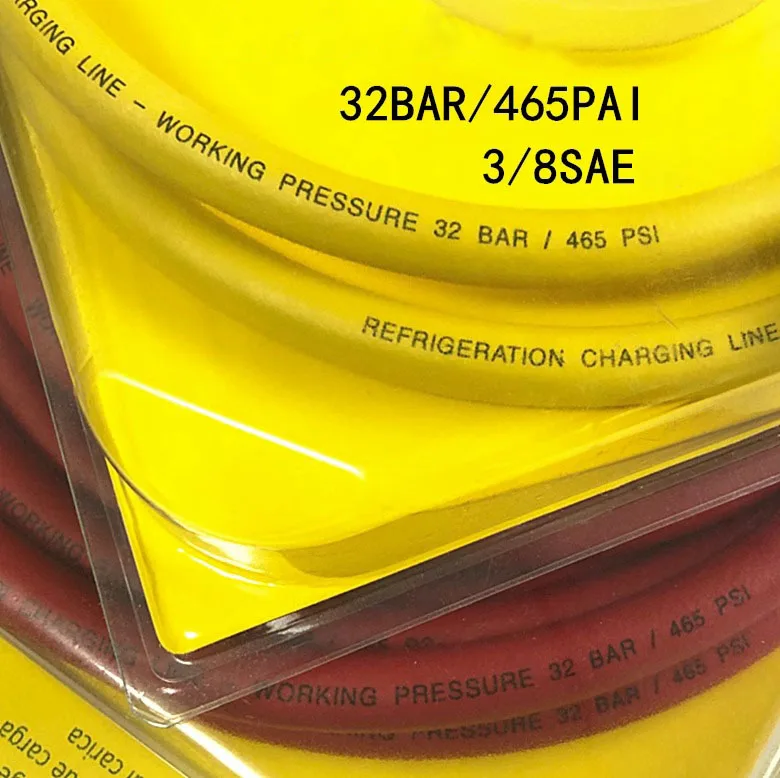 Refco 3/8″ SAE Fluoride Refrigerant Charging Hose Air Conditioner Parts Filling 1.8M 1.5M