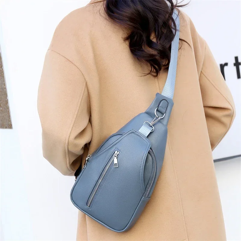 Pu جديد الخصر حزم سستة حقائب نسائية للبيع 2025 جودة عالية عالية عالية السعة الخصر حزم الصلبة الترفيه تنوعا Poche