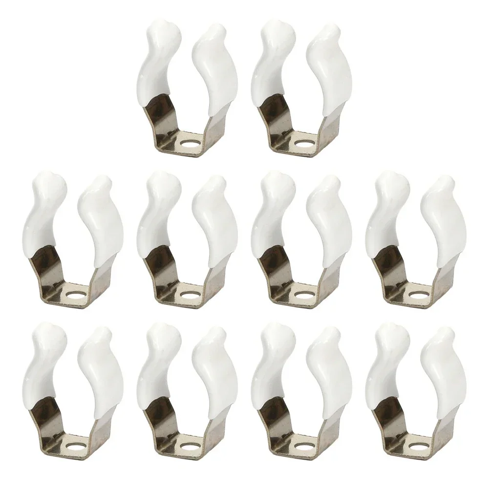 High Standard Open Type Terry Spring Tool Clips 10 Piece Pack Perfect for Securely Organizing Tools Brooms and Brushes