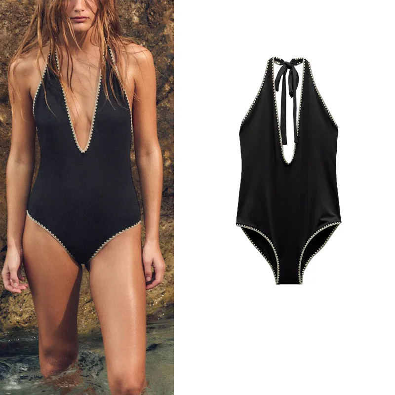 

Весенняя новая мода, сексуальный галстук с узлом, украшение из нелона, купальник со средней талией, брюки из полиэфирной ткани, женский костюм