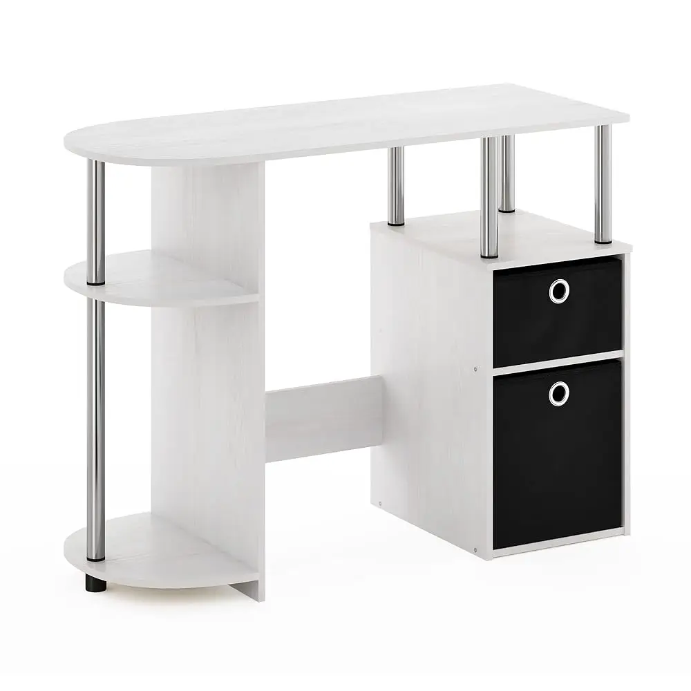 

Jaya Simplistic Computer Study Desk, White Oak/Chrome/Black