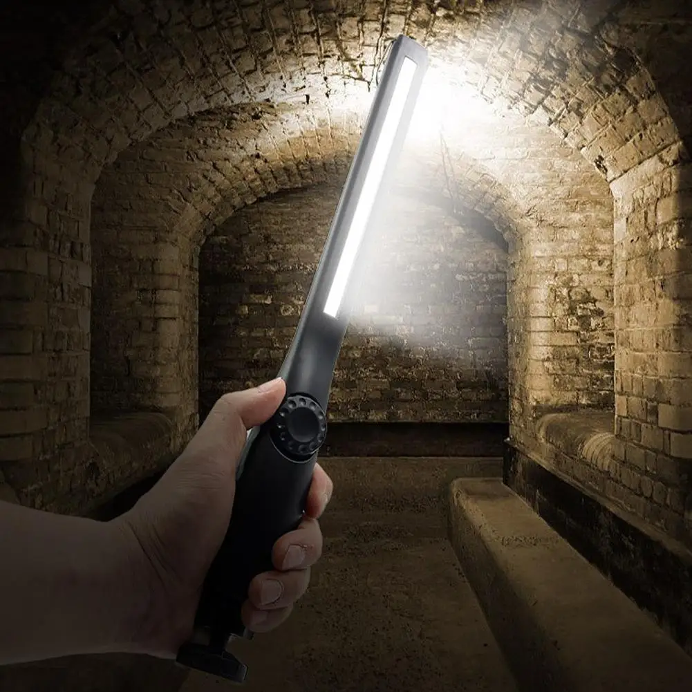 

Portable Cob Work Lights With Magnetic Rechargeable Car Repair Dimming Led Stepless Portable Flashlight Lamps Emergency Z6o9