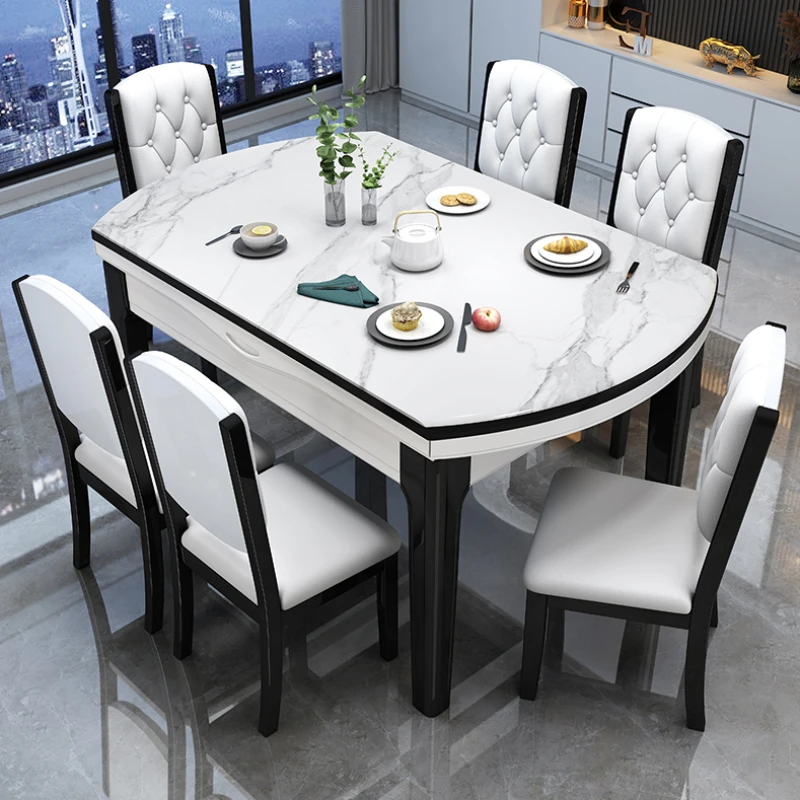 

Designer Big Family Ding Table Natural Utensils Space Saving Kitchen Table Extendable Black Nordic Mesas De Jantar Furniture