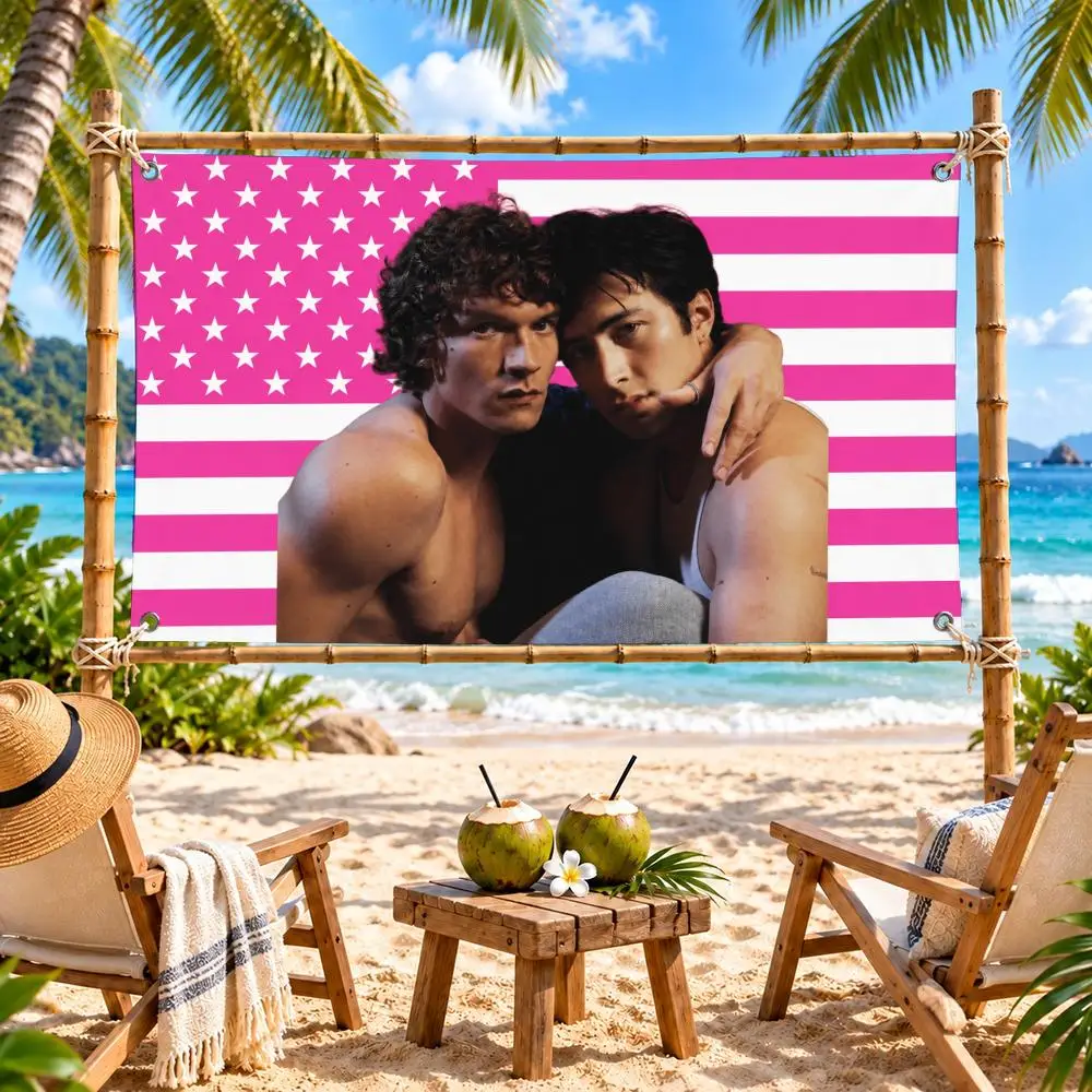 Love IIya Rozanov & Shane Hollander Flags Polyester Digital Printing Banner for Wall Art Out Door Decoration