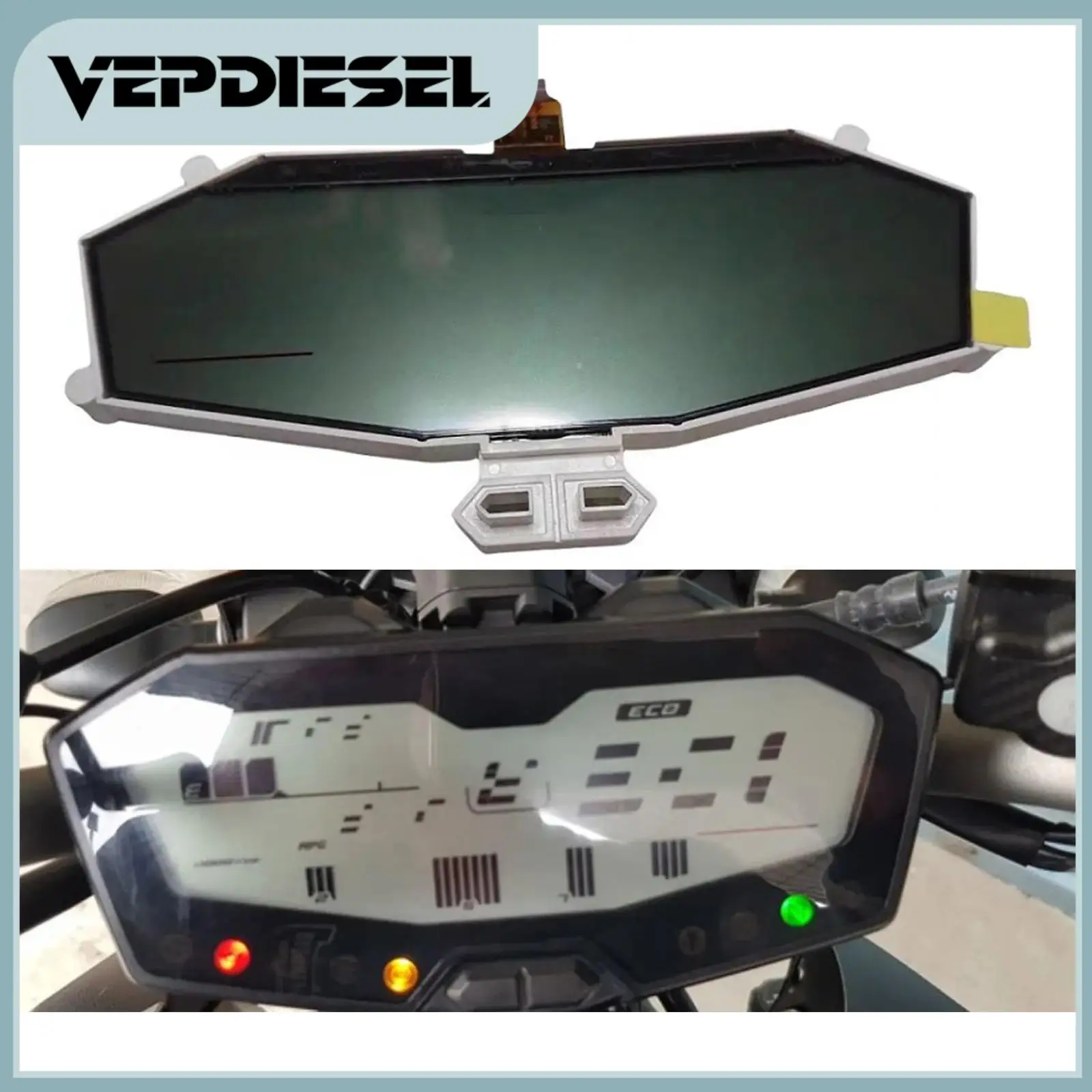 

1x Motorcycle Instrument Speedometer LCD Display Fit For Yamaha MT-07 FZ-07 Tracer700 2014-2020 Motorcycle Spare Parts