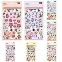 Kawaii BT21 New Mini Sticker DIY Notebook Phone Case Decorative Stickers Kawaii Anime Cute Cartoon Birthday Gift