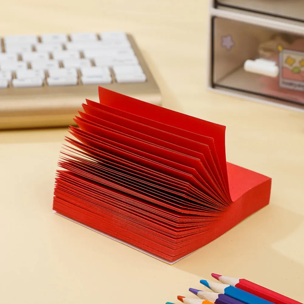 

Ample Writing Space Bright Red Sticky Memo Notes Strong Adhesive Notepads Ideal for Home Office Supplies