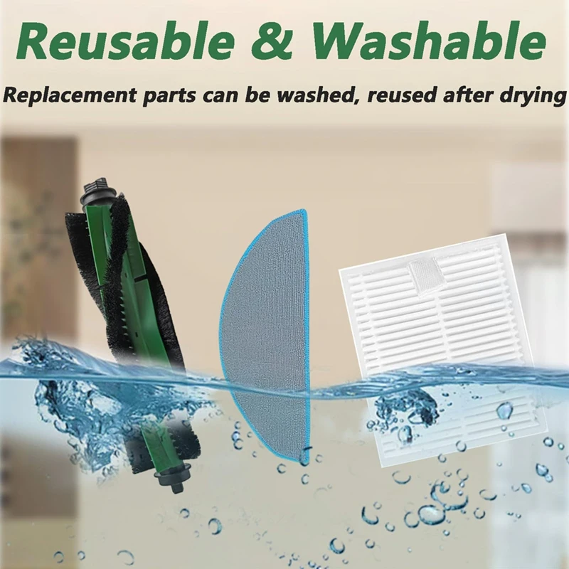 ชุดอุปกรณ์เสริมสําหรับ Irobot Roomba Combo Essential Y0110 Y0112 Y0140 Q0120 เครื่องดูดฝุ่น,แปรงลูกกลิ้ง,แผ่นกรอง HEPA,Mop