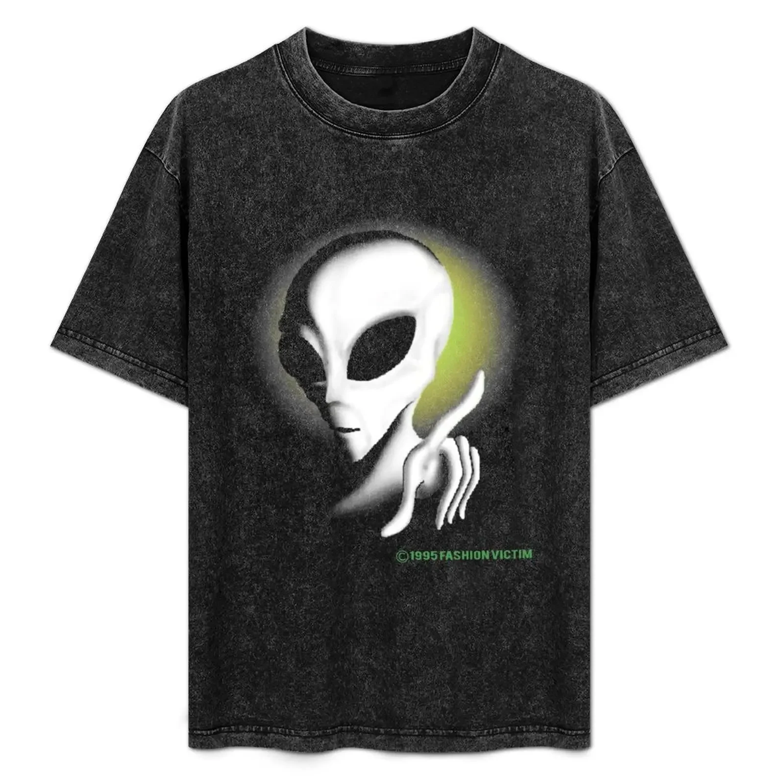 

1995 ALIEN Vintage Glow In The Dark T-Shirt anime figures street wear sweat mens tall t shirts