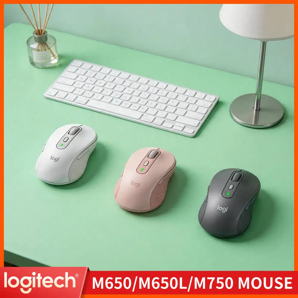 Logitech M650/M650L Wireless Mouse - Sustainable Build, Advanced Optical Sensor, Ergonomic Contour, 10m Range
