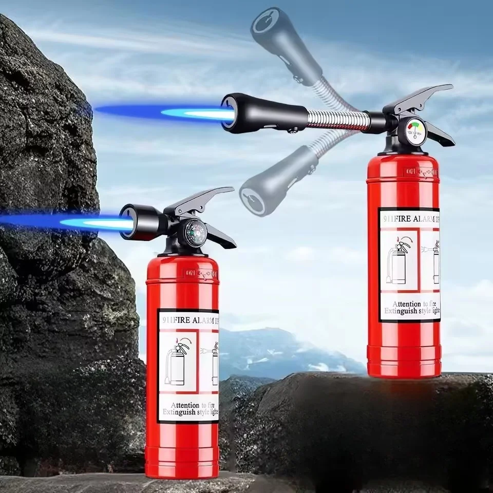 New Large Capacity Inflatable Cigar Lighter Metal Windproof Jet Flame Outdoor Portable Turbo Camping Barbecue Lighter - Image 3