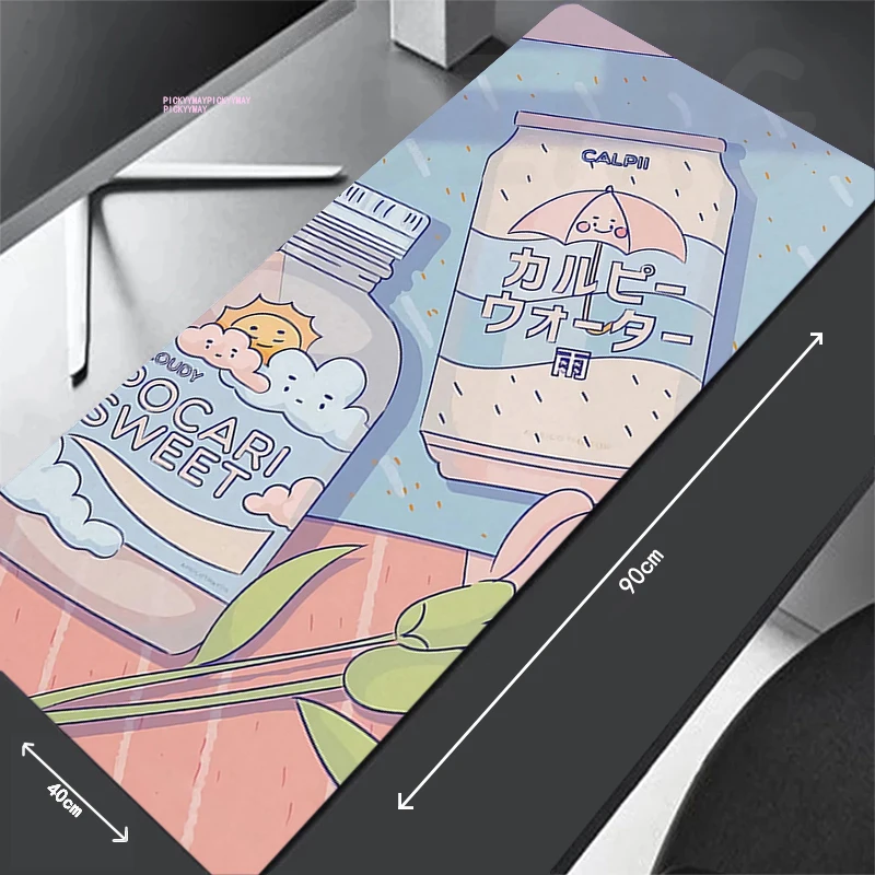 Cute Mouse Pads Gaming Mousepad Waterproof  Gamer Mouse Mat Rubber Keyboard Mats Desk Pad Mousepads XXL 90x40cm For Computer