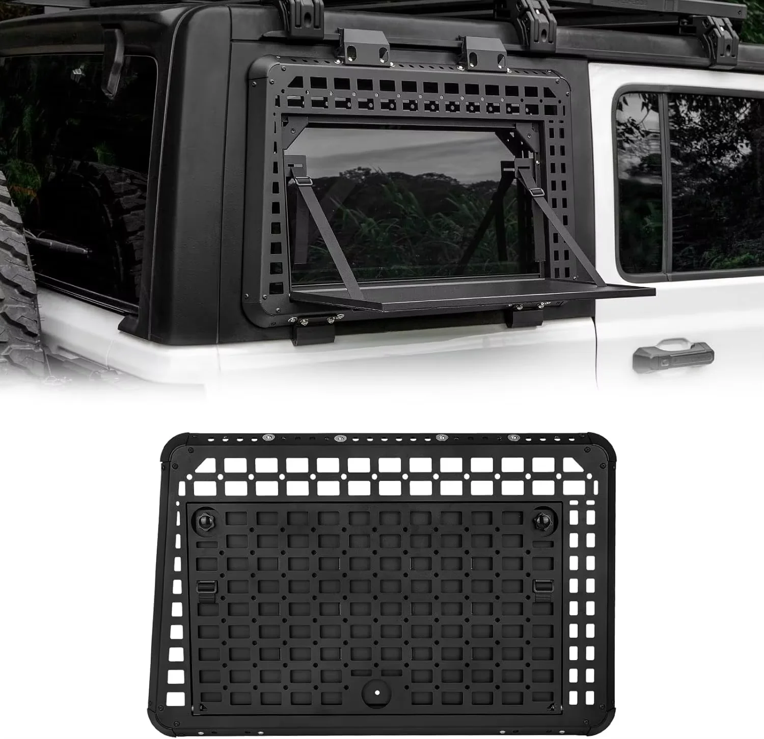 Auto Multifunctional Side Window Expansion Panel for Jeep Wrangler JL 18+ Tactical MOLLE Storage Passenger Side