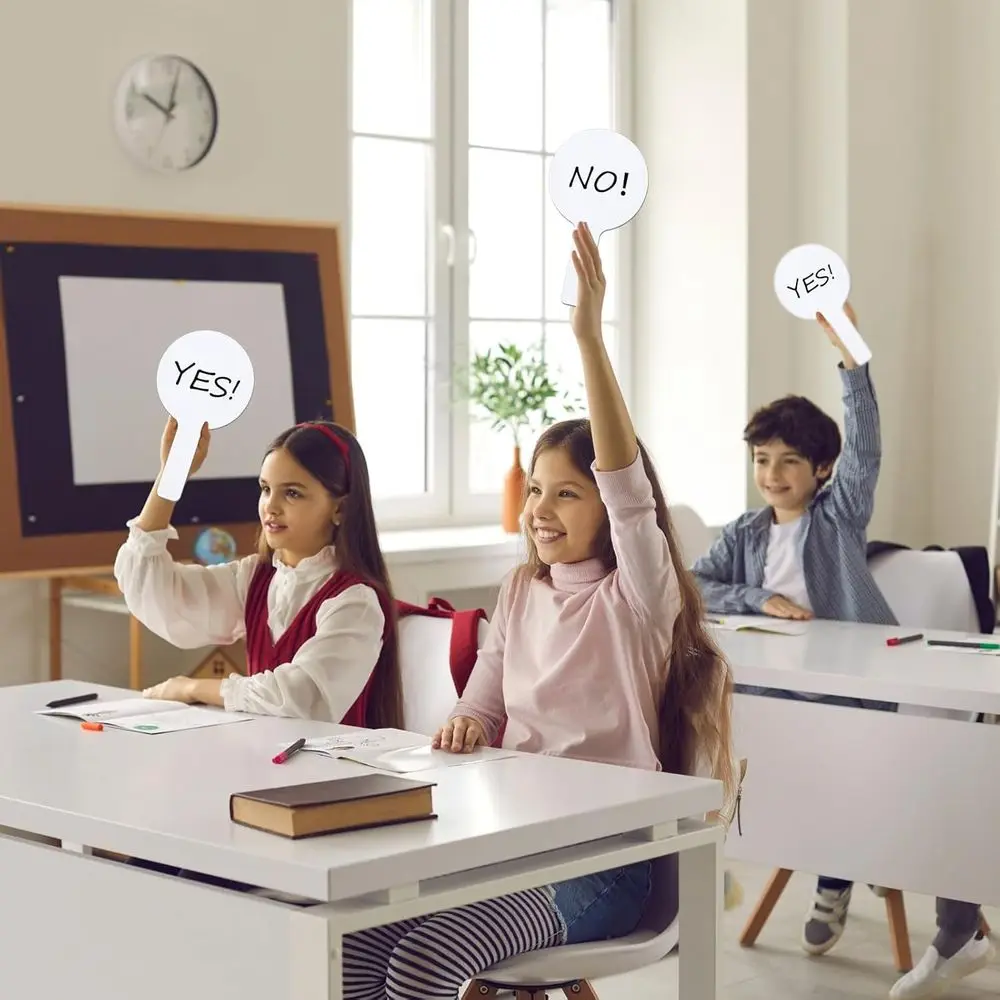200-Piece Double-Sided Round Dry Erase Lap Boards Set for Classroom, Home Learning, and Educational Use