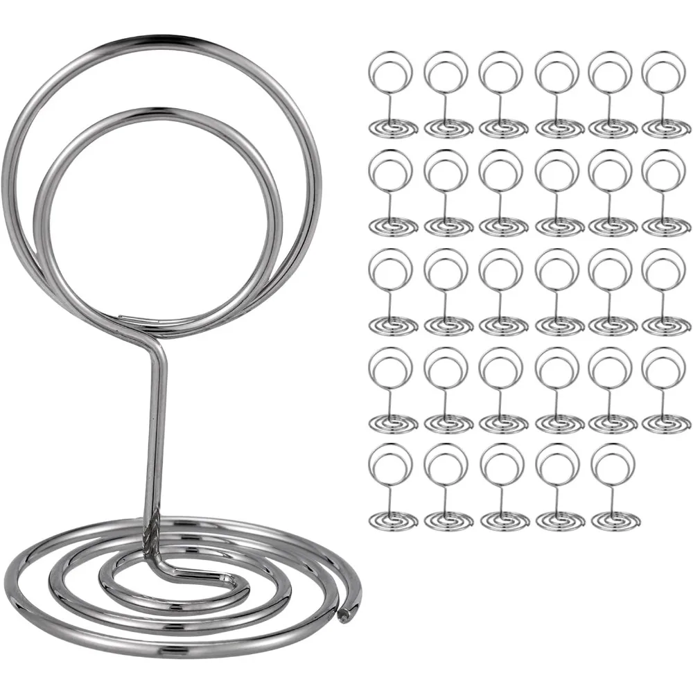 

30 шт. держатели для номера стола, держатель для карточек с местами - держатели для фотографий для столов, подставка для карточек, зажимы для меню с именем, держатели для табличек на столе для Wed