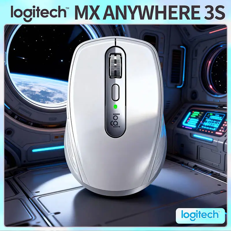 

Компактная мышь Logitech MX Anywhere 3S, эргономичный дизайн, перезаряжаемая, с быстрым прокруткой для портативных ПК Mac