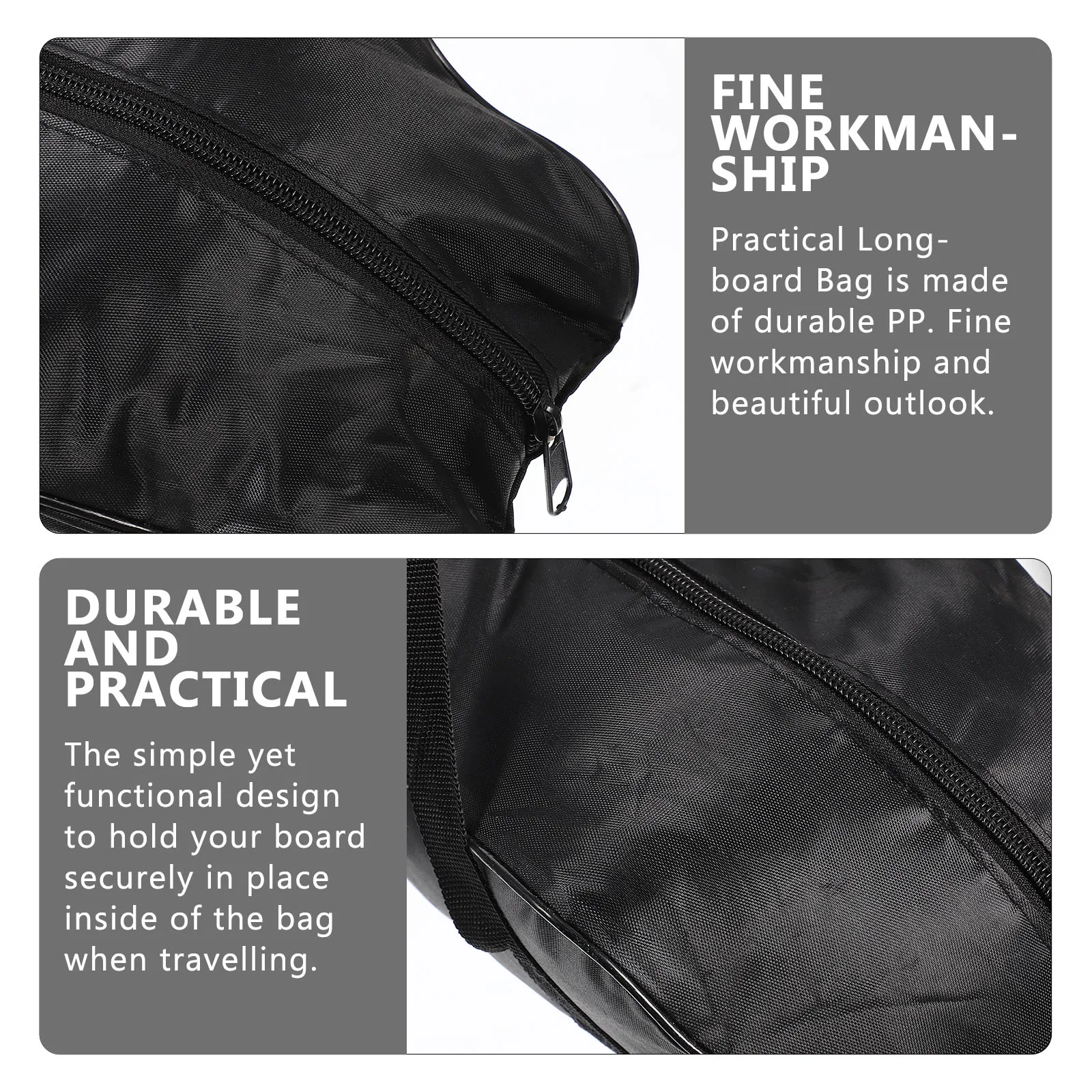 

Skateboard Backpack PP Durable Lightweight Outdoor Travel Longboard Bag Multifunctional H y Carry Shoulder Tote Bike Pack