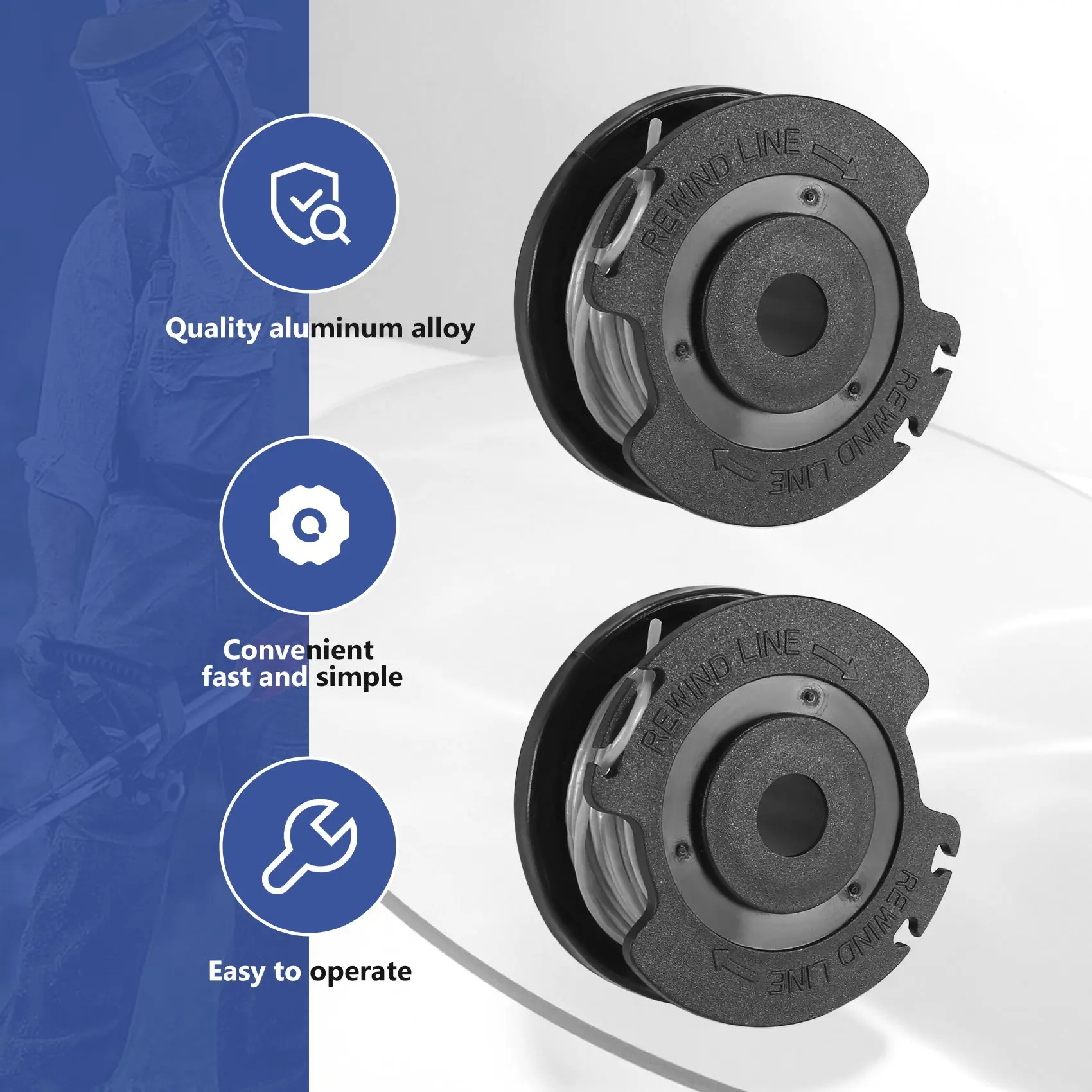 

B17B 8 Pack F016800569 String Trimmer Replacement Spool Line For Easygrasscut 23, 26, 18, 18-230, 18-260, 18-26