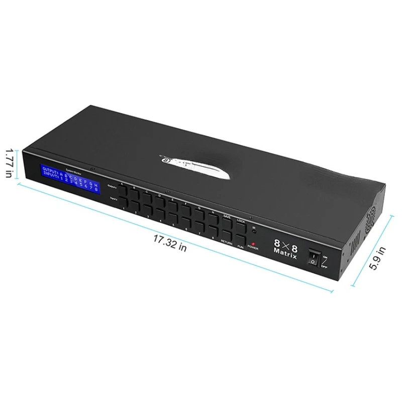 

Rack mount 4K 8x8 HDMI matrix switch HDMI video audio matrix