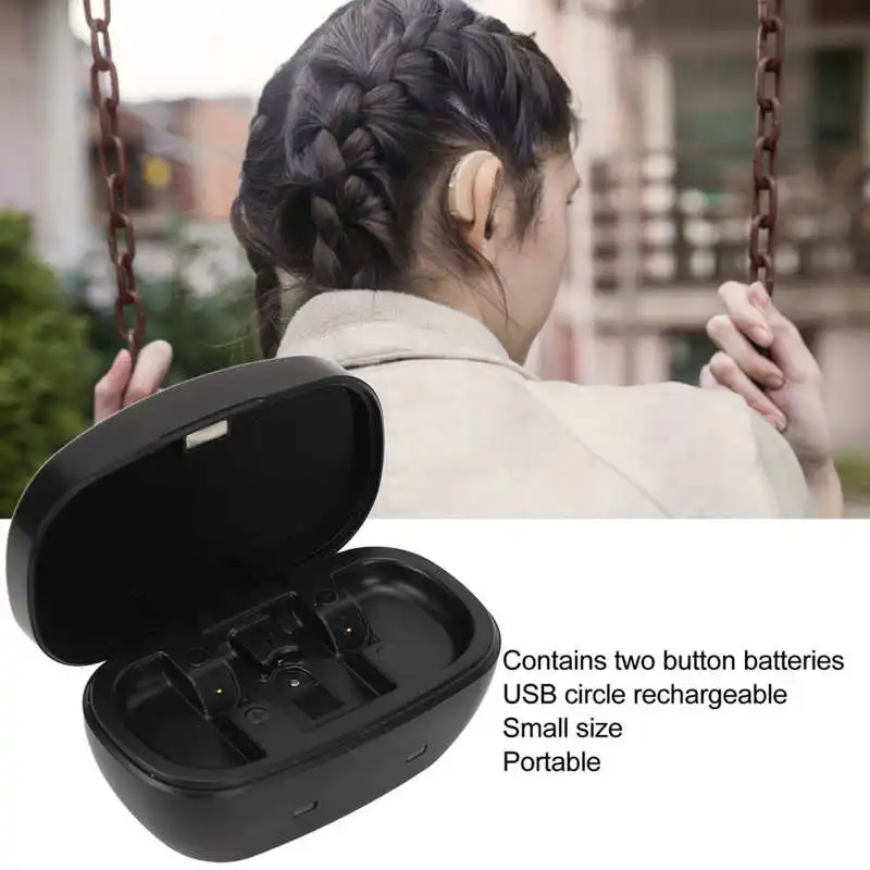 

Portable A13 Hearing Amplifier Batteries Charger Kit Ear Care Tool Cycle Fast Rechargeable USB Charging Cable Ears Cares Tools