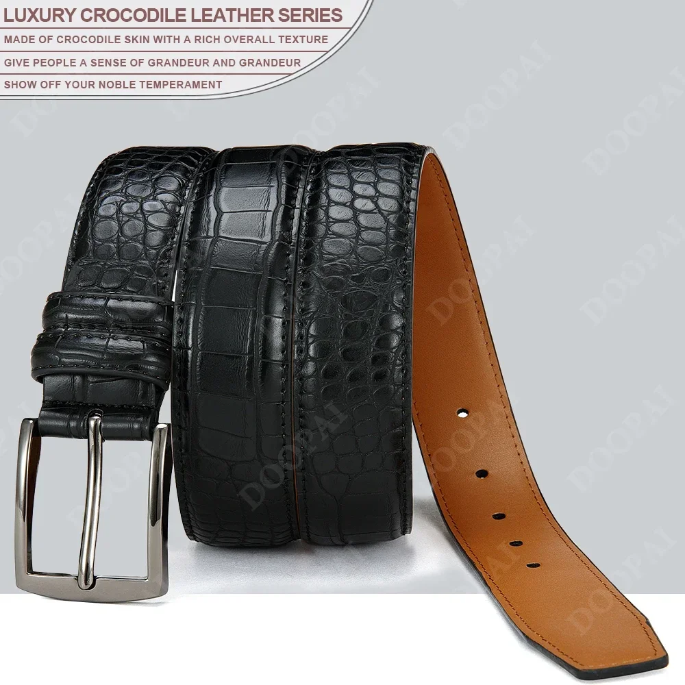 Men Top Quality PU Luxury Leather Waist Strap Black Male Automatic Buckle Jeans Belts for Men
