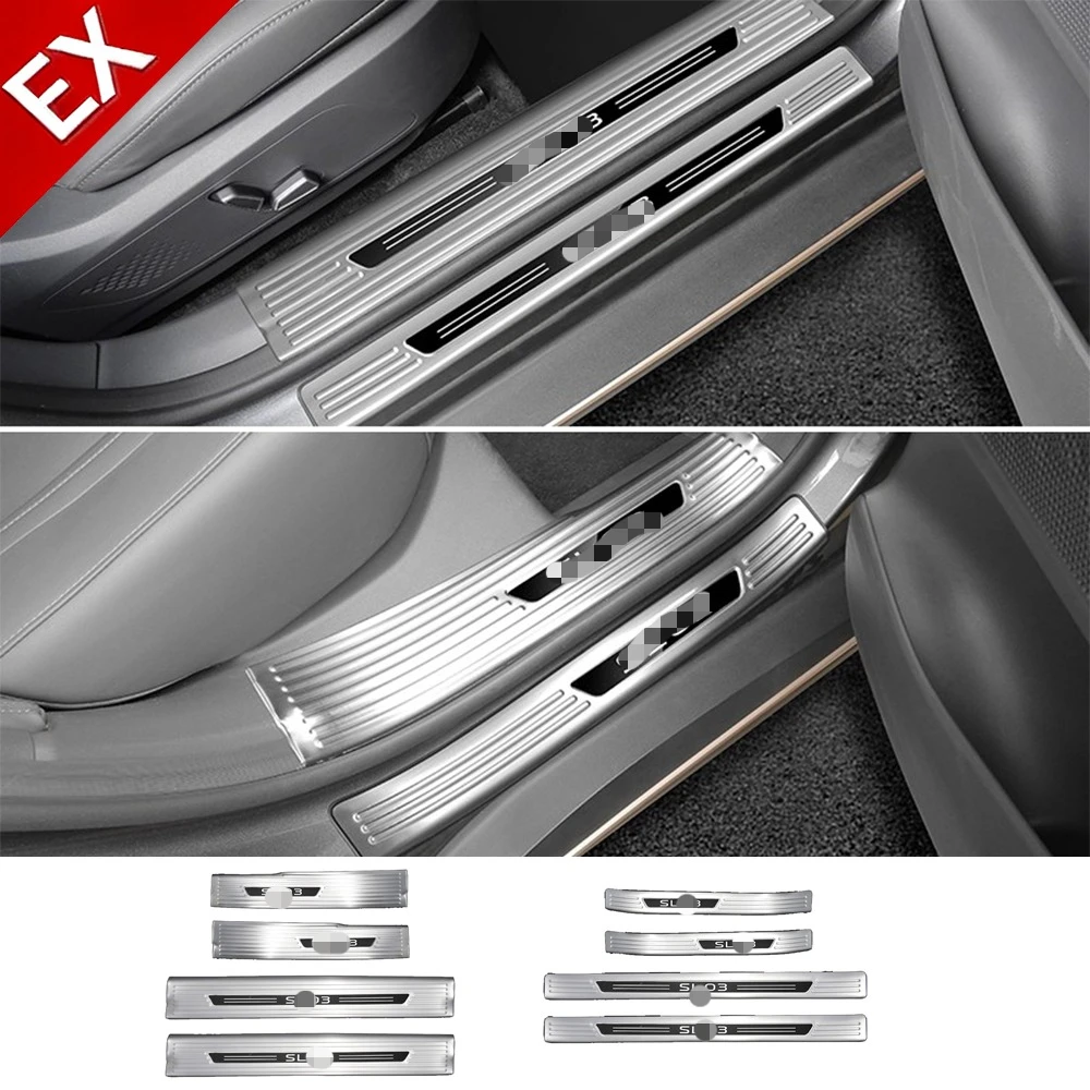 

2024 2025 2026 для Changan Deepal Sl03 аксессуары из нержавеющей стали, черная накладка на порог автомобиля, защитная накладка на педаль