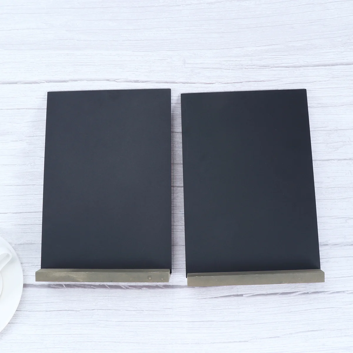 6 قطع سبورة سبورة إبداعية على الوجهين مع قاعدة لوحة رسائل خشبية لرسائل الملاحظات المزخرفة للمكتب المنزلي #1