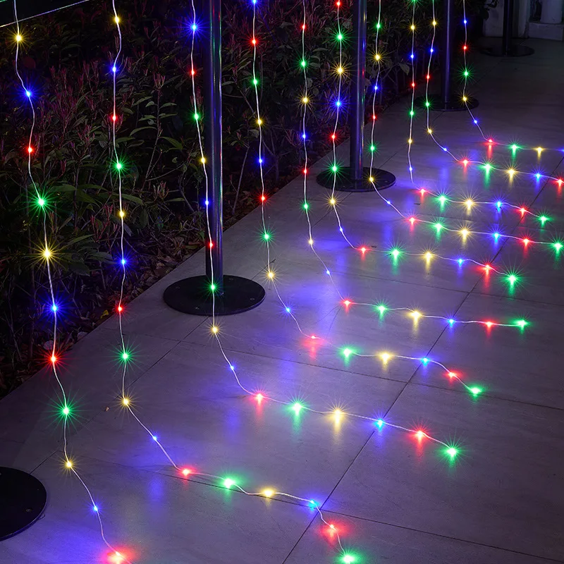 Wire Tangle-Free Curtain Light With Hook 280 LEDs 3Mx3M String Light Outdoor Waterproof USB Fariy Light For Christmas Decoration