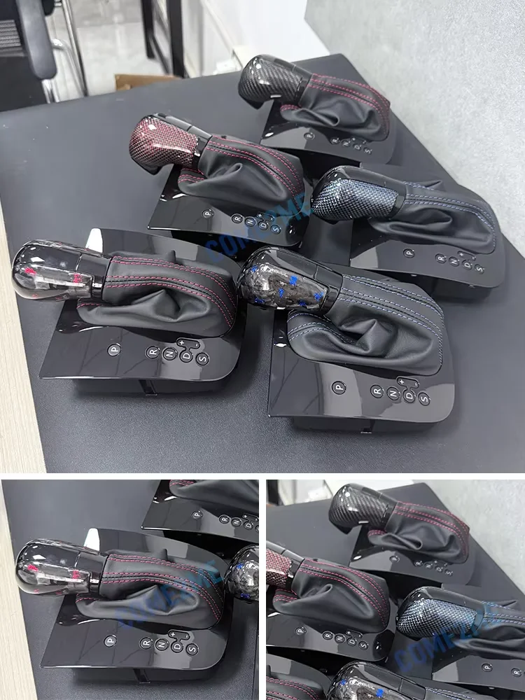 Echter Carbonfaser-DSG-Schaltknauf, passend für Volkswagen Golf 6 MK6 GTI GLI, Schalthebel-Handball mit Abdeckung für das Schaltpanel. – Detail 2