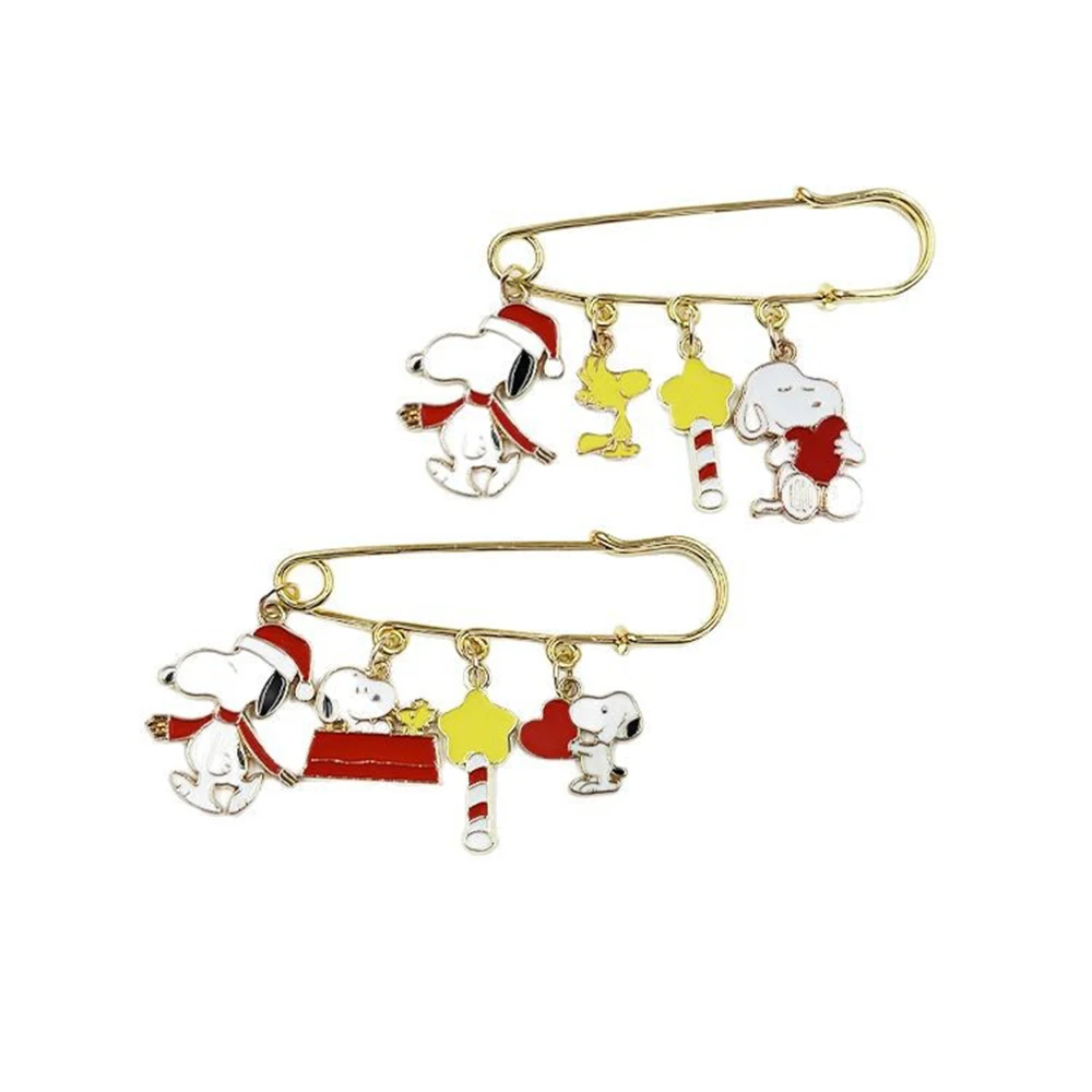 Broche de dibujos animados de Snoopy, insignia de Metal de perro Woodstock de Anime, Pin esmaltado antideslizante para ropa, regalo para niños