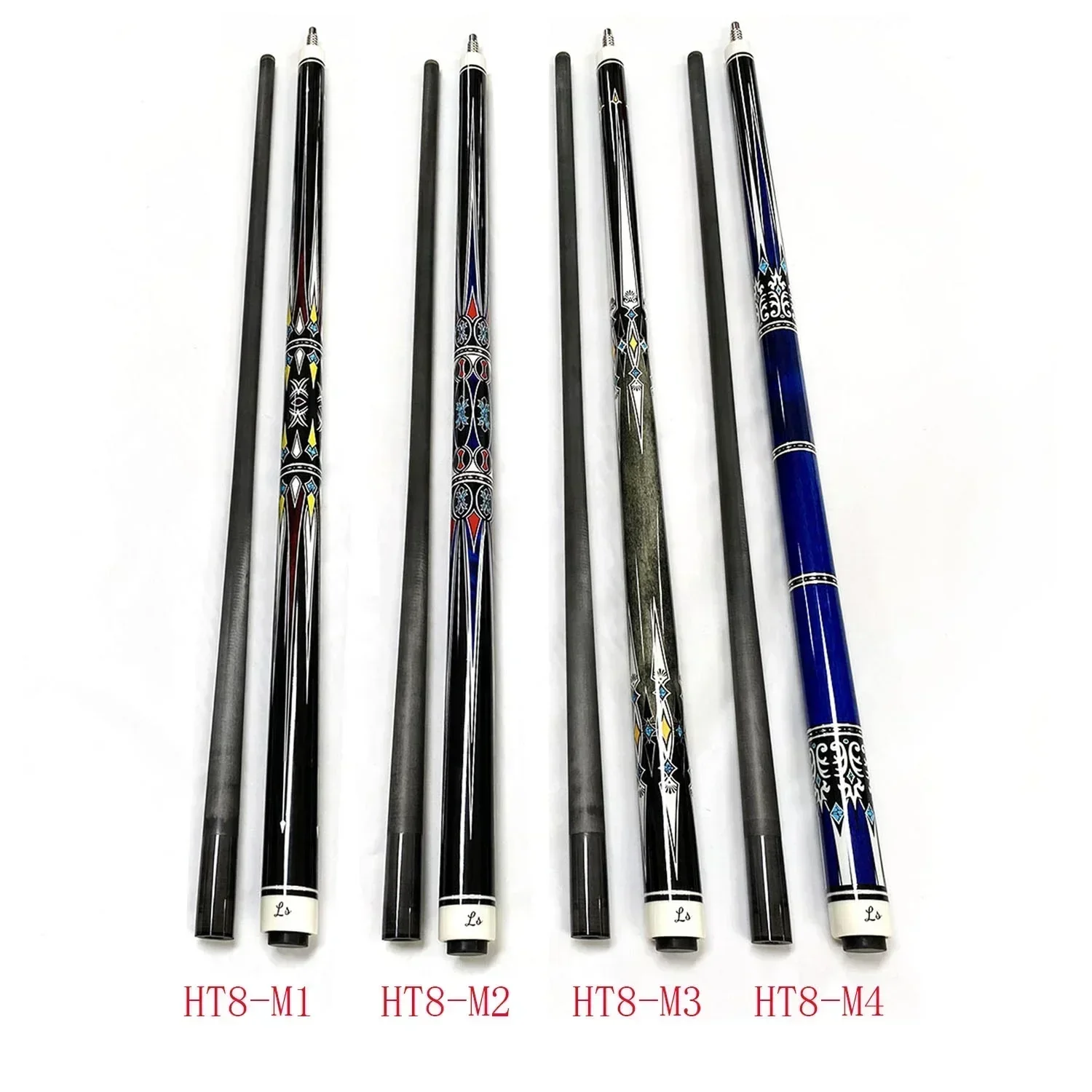 

Hot Sale 1/2 Real carbon fiber Top quality 58" 12.75mm tip Pool Billiard Cue Stick On Sale