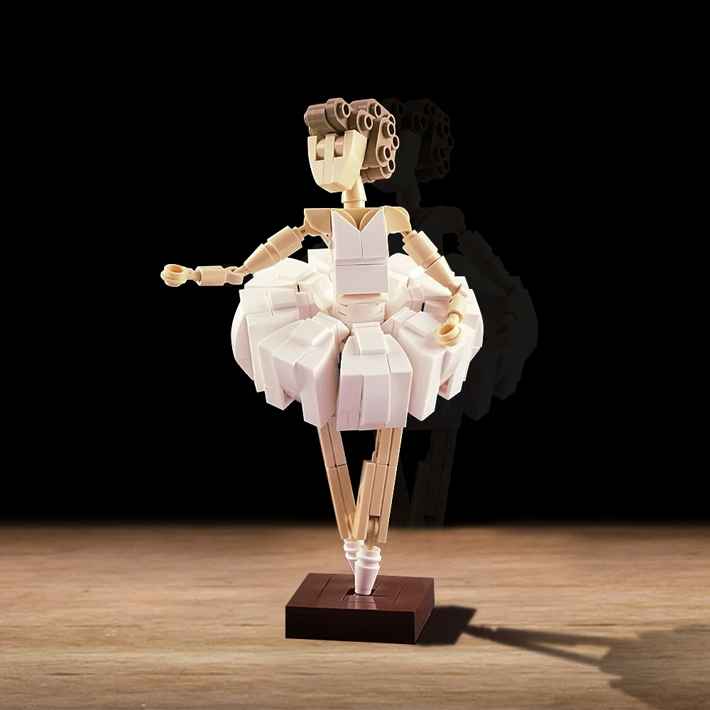 MOC Ballerina Building Block danza classica ballerino femminile personaggio modello fai da te giocattolo di mattoni regalo di compleanno per bambini