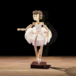 MOC Ballerina Building Block danza classica ballerino femminile personaggio modello fai da te giocattolo di mattoni regalo di compleanno per bambini giocattolo di compleanno per ragazza