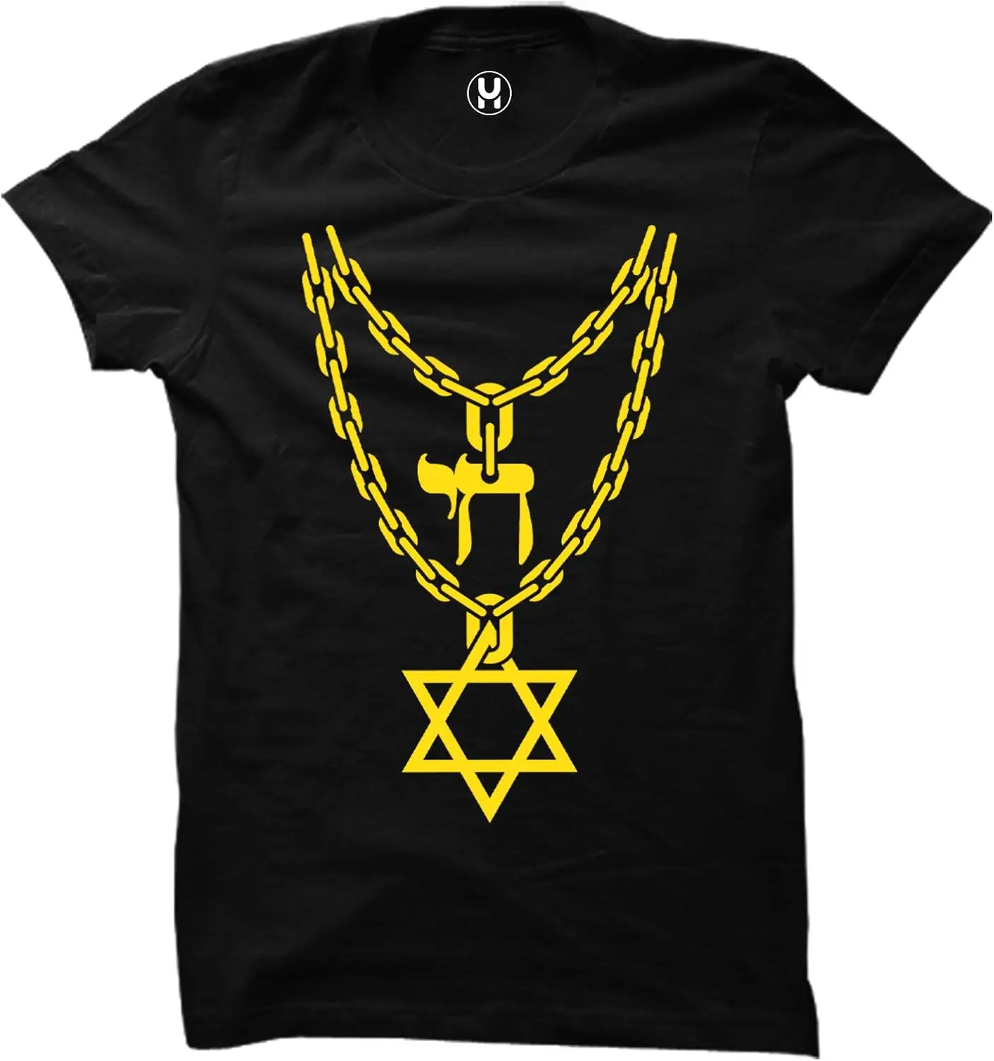 Star of David - Jew Chainz Funny Hanukkah Ladies T-Shirt (Black, Large)