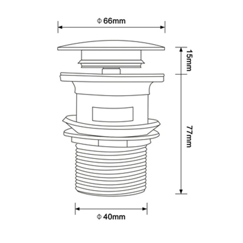 Bagnolux Bathroom Sink Drain Stopper Pop up Drain Without Overflow Or With Overflow for Vessel Sink Lavatory Vanity