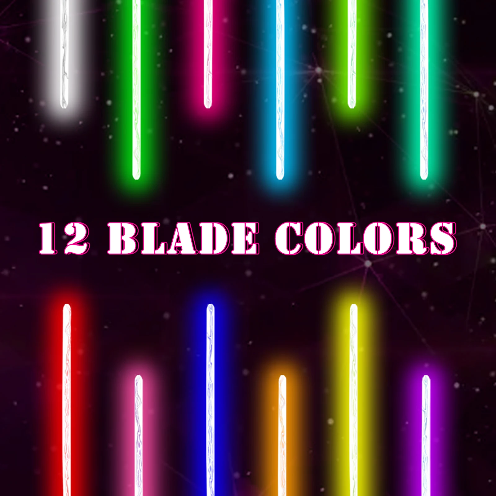 Spada laser 12 colori RGB 16 caratteri sonori FX Controllo del movimento con impugnatura in metallo e lama ripalabile Puntelli cosplay di Halloween