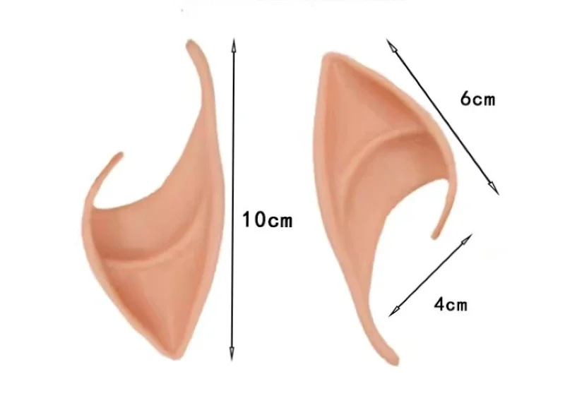 Orelhas de elfo de anjo misterioso, orelhas de látex para cosplay de fadas, acessórios de fantasia, decoração de natal, dia das bruxas, adereços de fotos, vampiro