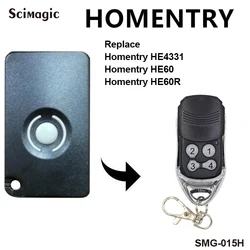 433.92MHz Rolling Code Homentry HE60 HE60R HE60ANZ HE4331 Porte de garage télécommande portail commande émetteur Keychain