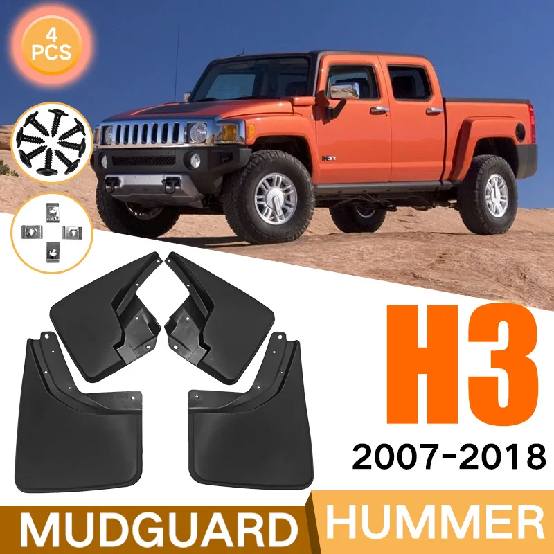 

For Hummer H3 2007-2018 black car mudguard Reduce dust Resist tire dirt car accessories tools