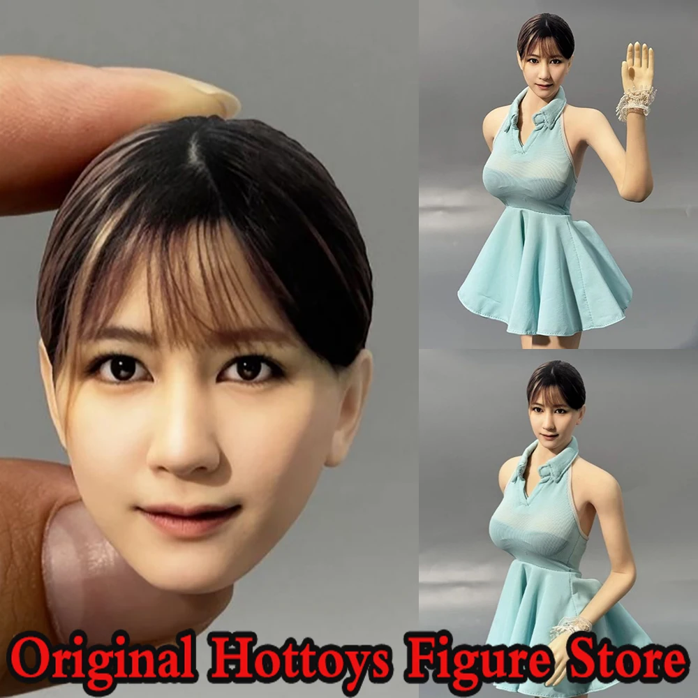 1/6 Maßstab Weibliche Soldatenkopfskulptur Nanatsumori Riri Mini Realistische Kopfskulptur für 12-Zoll-Actionfiguren-Puppen.