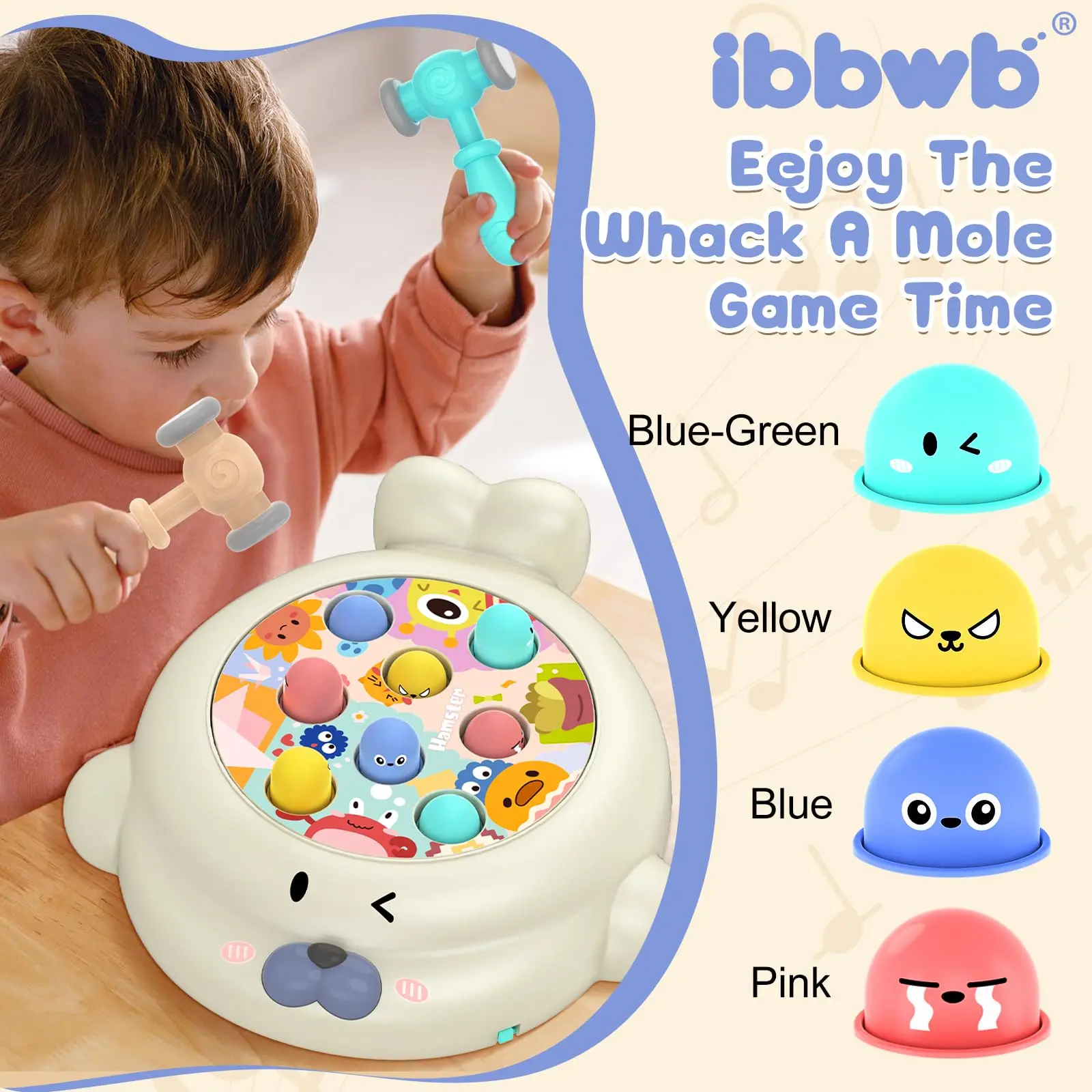 Baby Interactive Toys Seal Whack A Mole Game Baby Pounding Toy Early Developmental Educational Hammers Toys for Newborn Gifts