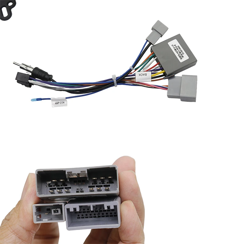 For Honda Civic Double Din Fascia Radio Dvd Stereo Cd Panel Dash Mounting Installation Trim Kit Face Frame Bezel with Wire Harne view 5