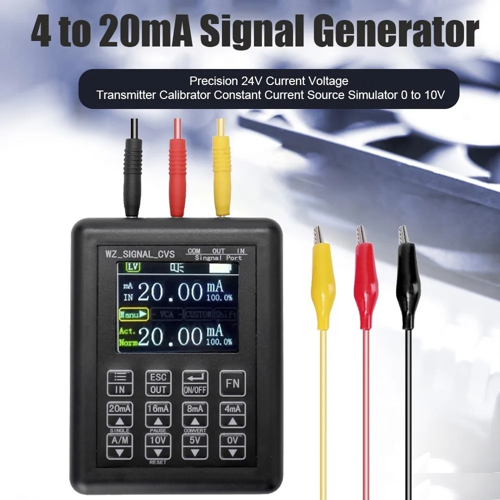 4-20mA 0-10V Precision Signal Generator Process Controlling Signal Calibrator Constant Current Source 0-20mA Simulator For lab