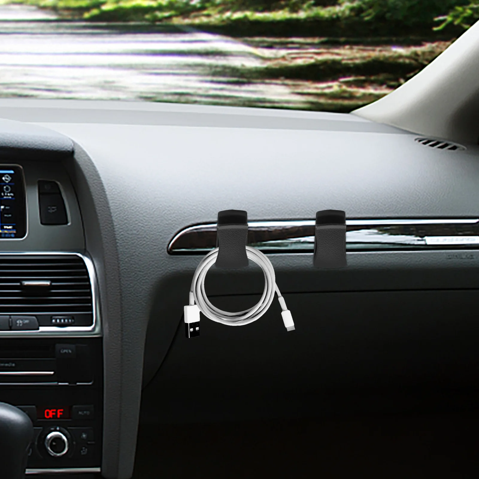 

2pcs Car Mini Hooks For Vehicle Card Ticket Clip Holder Small Hooks Automotive Interior Accessories Car Hanger Mount Organizer