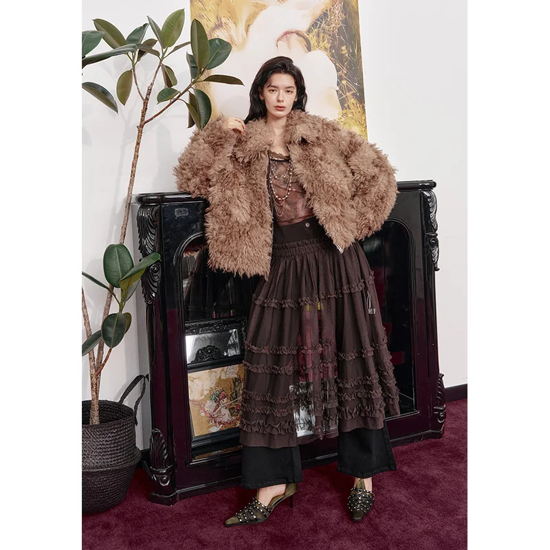 ELFSACK 2025 وصل حديثًا سراويل شتوية غير رسمية بلون سادة متعددة الاستخدامات من قماش الدنيم للنساء