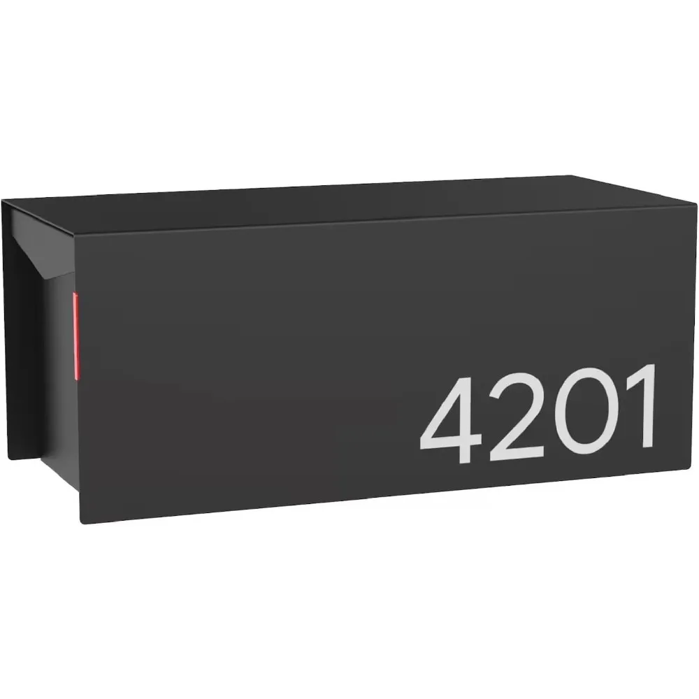 تصميم حديث شخصي صندوق بريد مسطح علوي 20.5x9.2x8.5 صندوق بريد منزلي خارجي من الفولاذ المجلفن صنع في الولايات المتحدة الأمريكية #2