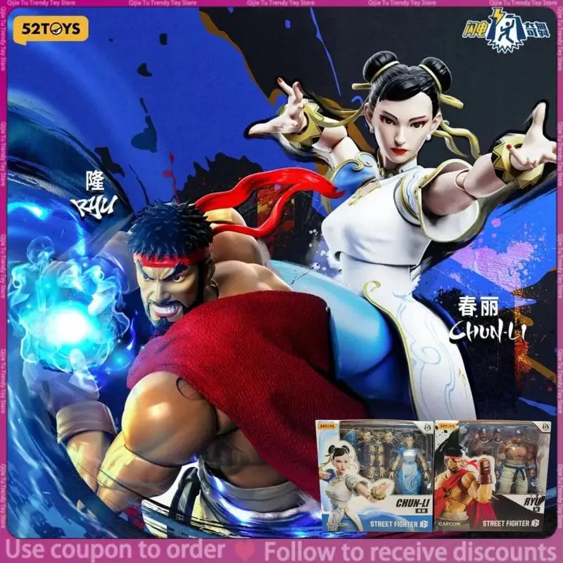 

Genuine In-Stock 52toys Action Figure "Street Fighter 6" 1/12 Chun-Li Ryu Figure Official Collectible Decorative Gift Model Toys