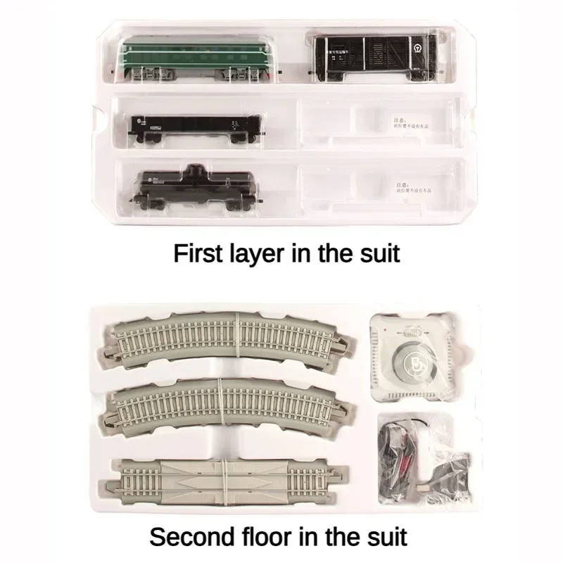 Ensemble de petits trains avec effets lumineux et sonores, modèle de train à échelle standard, jouet cadeau, B156 MANN 00-1/87