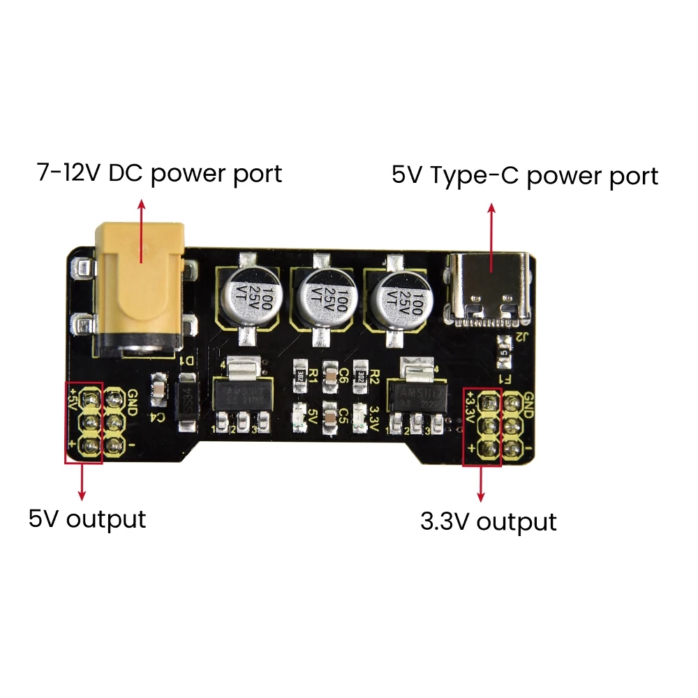 Keyestudio Power Module Type-C For Breadboard For BBC Micro:bit